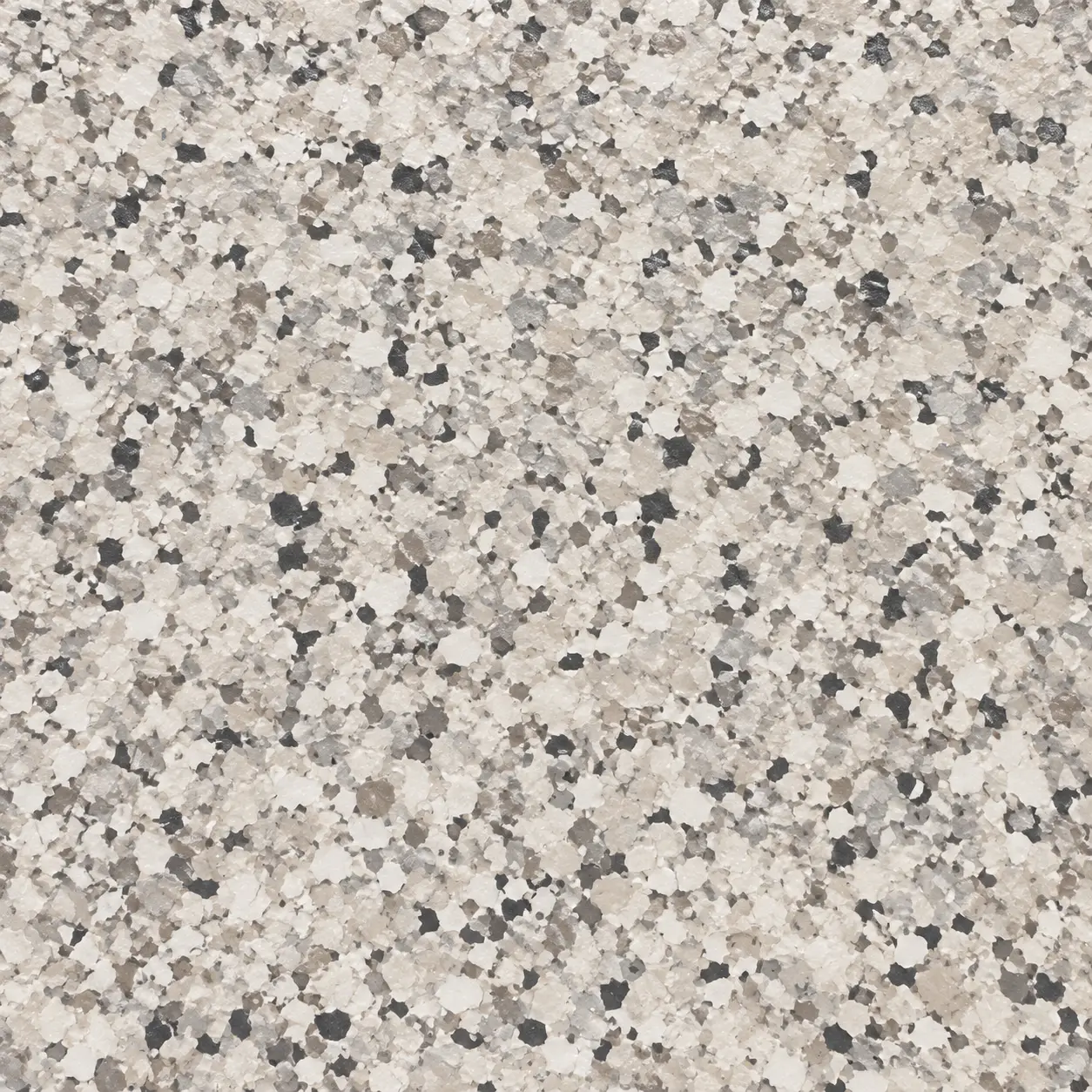 Representative light granite-style decorative flake finish